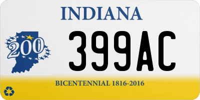 IN license plate 399AC