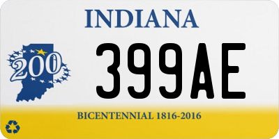 IN license plate 399AE