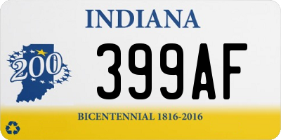 IN license plate 399AF