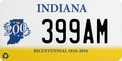 IN license plate 399AM