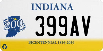 IN license plate 399AV