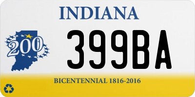 IN license plate 399BA