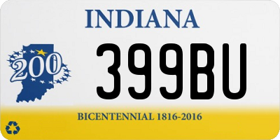 IN license plate 399BU