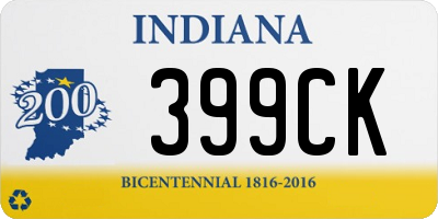 IN license plate 399CK