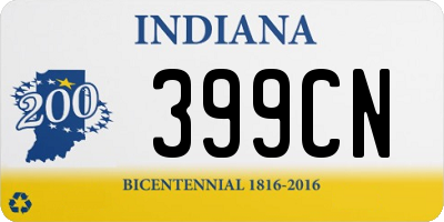 IN license plate 399CN