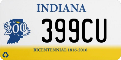 IN license plate 399CU