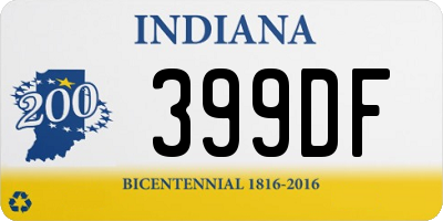 IN license plate 399DF