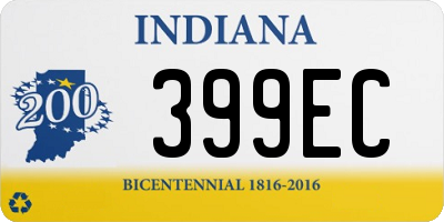 IN license plate 399EC