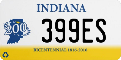 IN license plate 399ES