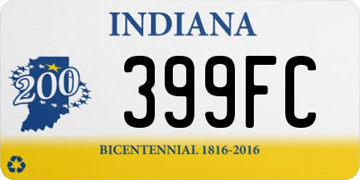 IN license plate 399FC