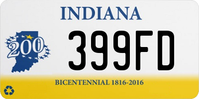 IN license plate 399FD