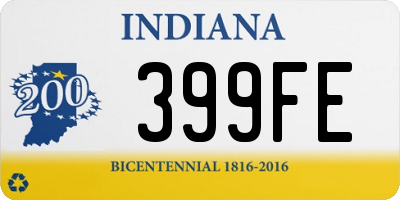 IN license plate 399FE