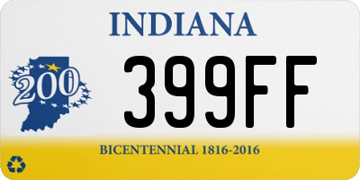 IN license plate 399FF