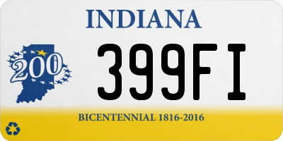 IN license plate 399FI