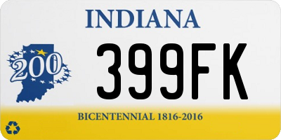 IN license plate 399FK