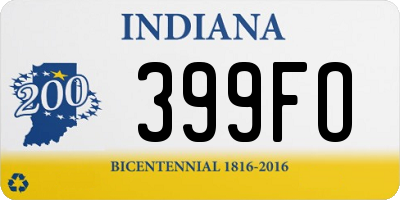 IN license plate 399FO