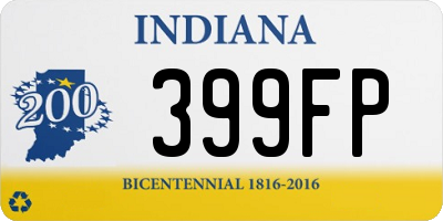 IN license plate 399FP