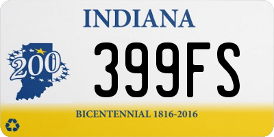 IN license plate 399FS