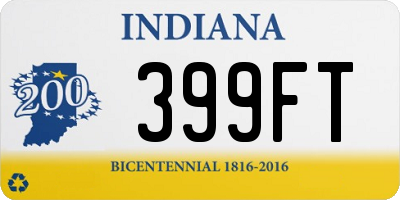 IN license plate 399FT