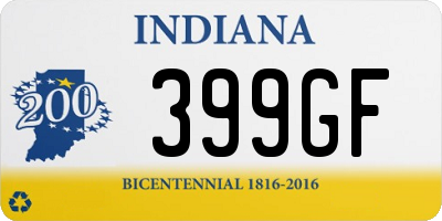 IN license plate 399GF