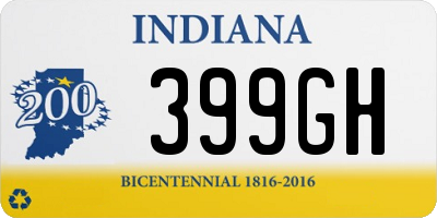 IN license plate 399GH