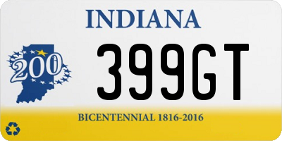 IN license plate 399GT