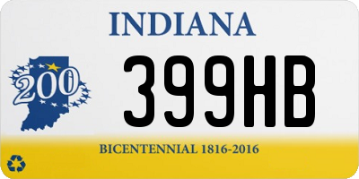 IN license plate 399HB