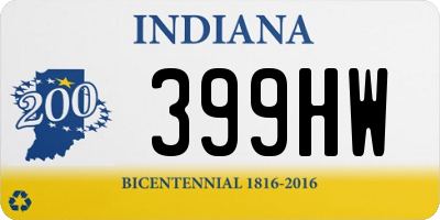 IN license plate 399HW