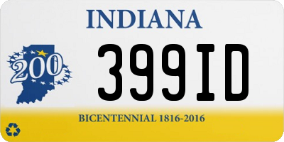 IN license plate 399ID
