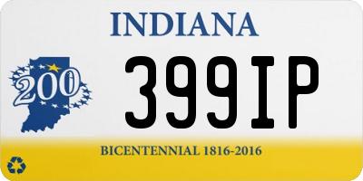 IN license plate 399IP