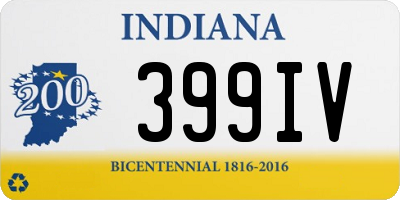 IN license plate 399IV