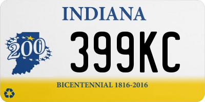 IN license plate 399KC