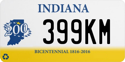 IN license plate 399KM