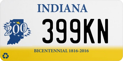 IN license plate 399KN