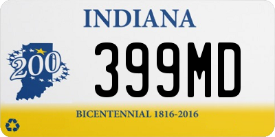 IN license plate 399MD