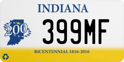 IN license plate 399MF