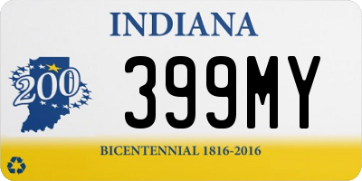 IN license plate 399MY