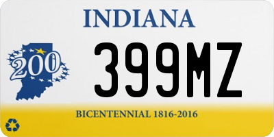 IN license plate 399MZ