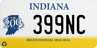 IN license plate 399NC