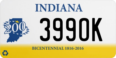 IN license plate 399OK