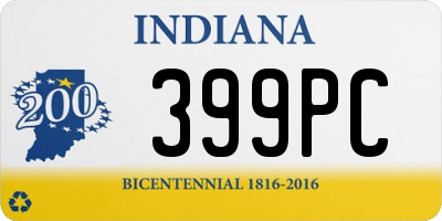 IN license plate 399PC