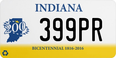 IN license plate 399PR