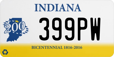 IN license plate 399PW