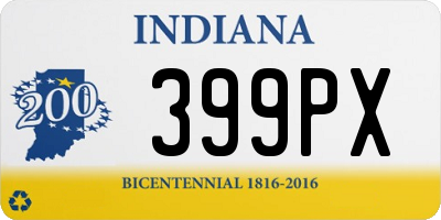 IN license plate 399PX