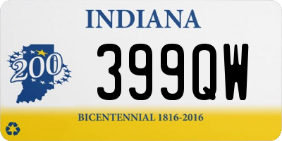 IN license plate 399QW