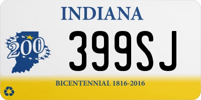 IN license plate 399SJ