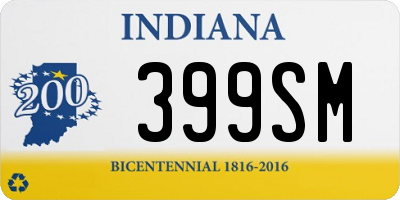 IN license plate 399SM