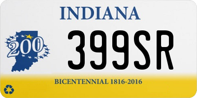 IN license plate 399SR