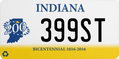 IN license plate 399ST