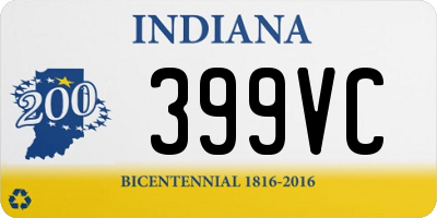 IN license plate 399VC